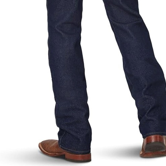 Wrangler Blue Straight Jeans Classic Style - Picture 7 of 12